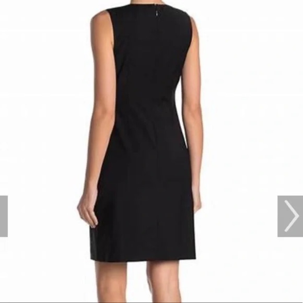 🔥Theory,Elegant,Classic,Timeless l,Ruched, Form-Flattering Black Dress - Picture 7 of 9